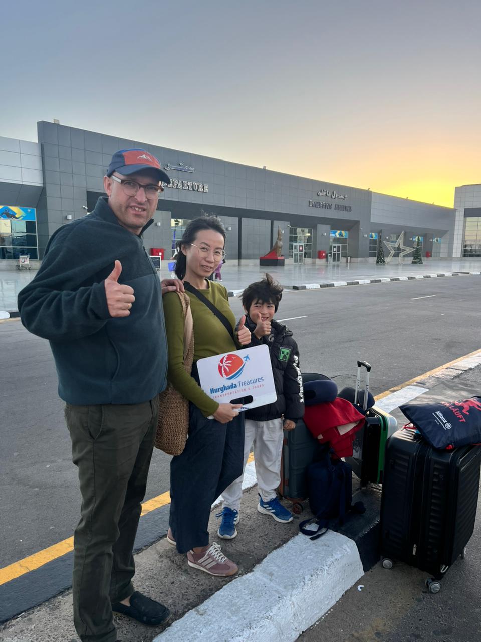 Family arrival transfer at Hurghada Airport